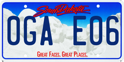 SD license plate 0GAE06