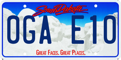 SD license plate 0GAE10