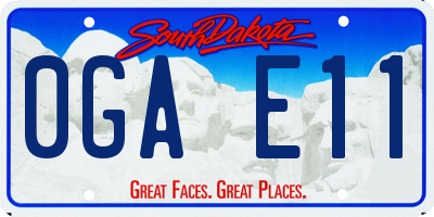 SD license plate 0GAE11