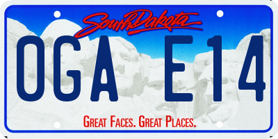 SD license plate 0GAE14