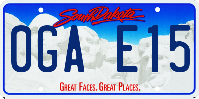 SD license plate 0GAE15
