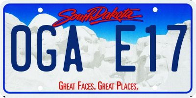 SD license plate 0GAE17