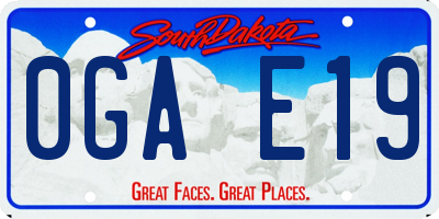 SD license plate 0GAE19