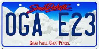 SD license plate 0GAE23