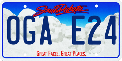 SD license plate 0GAE24
