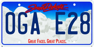 SD license plate 0GAE28