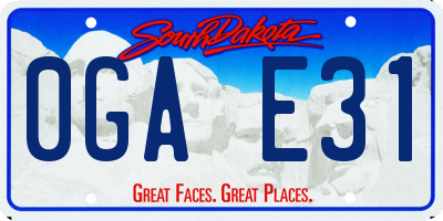 SD license plate 0GAE31