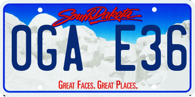 SD license plate 0GAE36