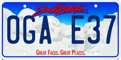 SD license plate 0GAE37