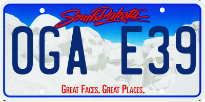 SD license plate 0GAE39