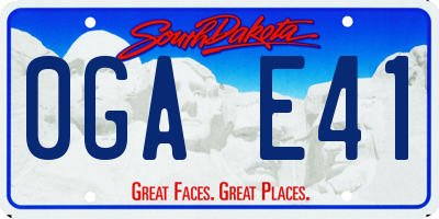 SD license plate 0GAE41