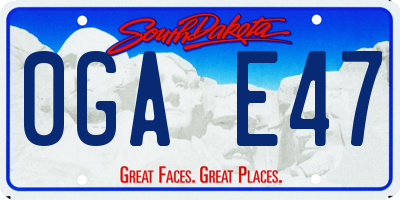 SD license plate 0GAE47