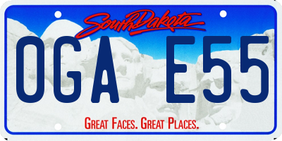 SD license plate 0GAE55