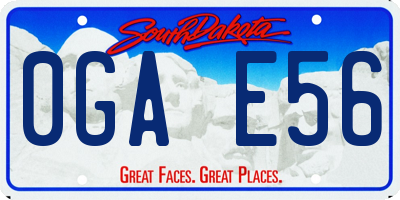 SD license plate 0GAE56