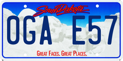 SD license plate 0GAE57