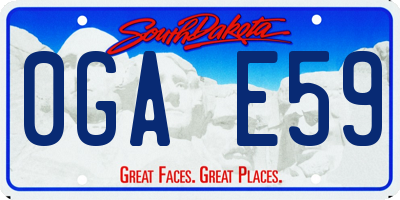 SD license plate 0GAE59