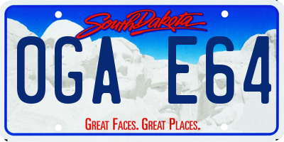 SD license plate 0GAE64