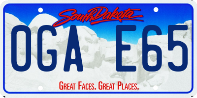 SD license plate 0GAE65