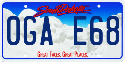 SD license plate 0GAE68