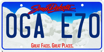 SD license plate 0GAE70