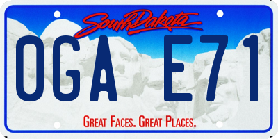 SD license plate 0GAE71