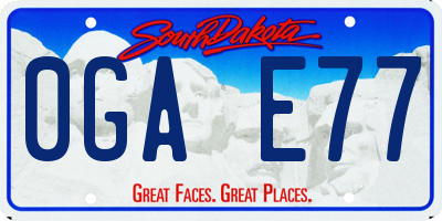 SD license plate 0GAE77