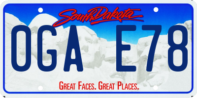 SD license plate 0GAE78