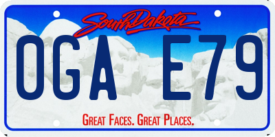SD license plate 0GAE79