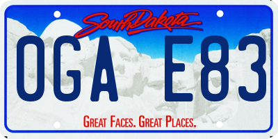 SD license plate 0GAE83