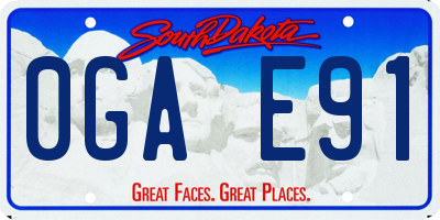 SD license plate 0GAE91
