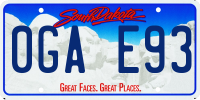 SD license plate 0GAE93