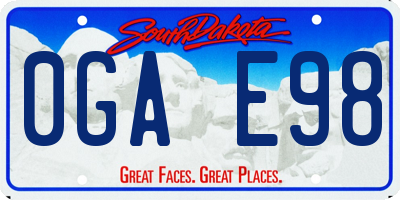SD license plate 0GAE98