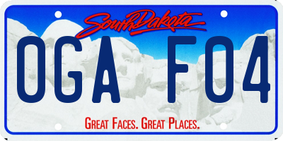 SD license plate 0GAF04