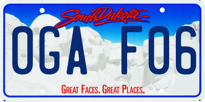 SD license plate 0GAF06