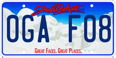 SD license plate 0GAF08