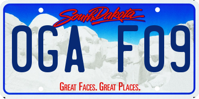 SD license plate 0GAF09