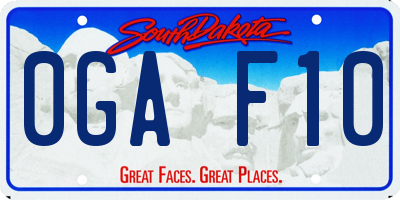 SD license plate 0GAF10
