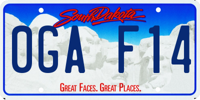 SD license plate 0GAF14