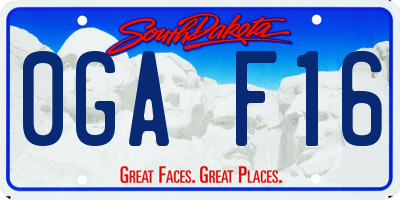 SD license plate 0GAF16