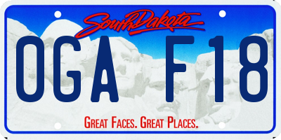 SD license plate 0GAF18