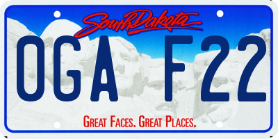 SD license plate 0GAF22