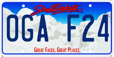 SD license plate 0GAF24