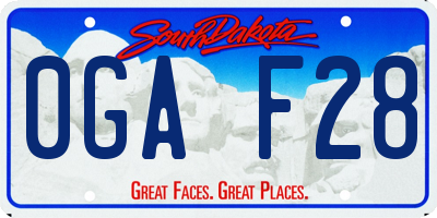 SD license plate 0GAF28