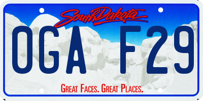 SD license plate 0GAF29