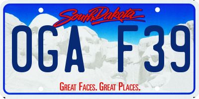 SD license plate 0GAF39