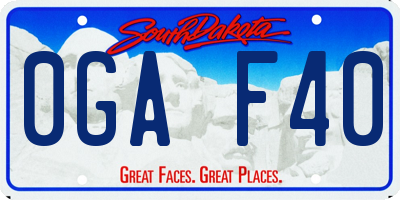 SD license plate 0GAF40