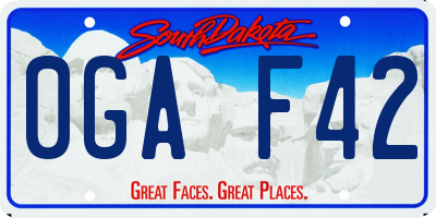 SD license plate 0GAF42