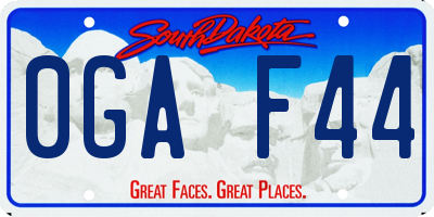SD license plate 0GAF44