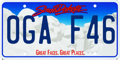 SD license plate 0GAF46