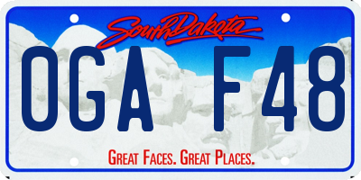 SD license plate 0GAF48